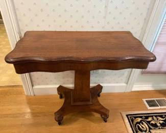 American Antique Empire Mahogany FlipTop Game Table