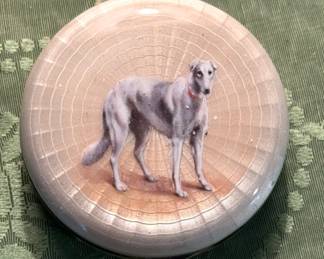 Antique dog trinket box