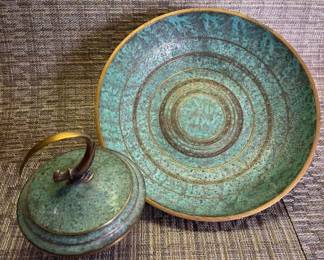 Danish Artist Carl Sorenson Art Deco Bronze Set