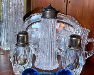 Assorted Cut Glass Serving Pieces