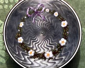 Antique floral trinket box