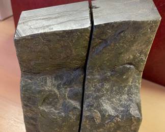 Green Stone Bookends