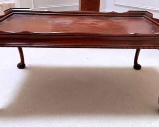 Vintage Wood Claw Foot Coffee Table