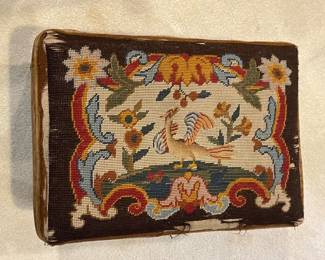 Two Vintage Handstitched Foot Rests