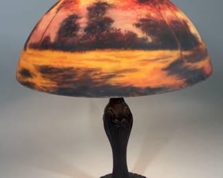 Lot 304 Reverse Painted Table Lamp