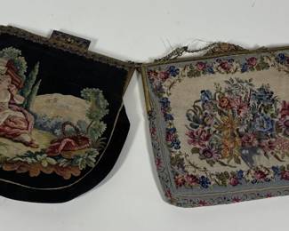 Lot 92 Antique Petit Point Purses