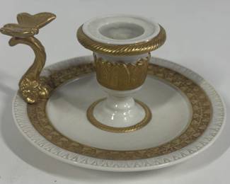 Lot 104 Mottahedeh Porcelain Candlestick