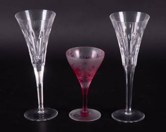 Lot 3 Waterford Flutes