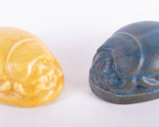 Lot 387 Pottery Scarabs