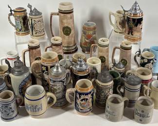 Lot 22 Large Collection Beer Steins
