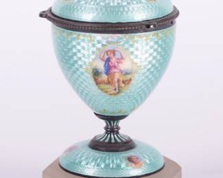 Lot 164 Guilloche Enamel Urn