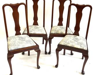 Lot 606 SemiAntique Queen Anne style side chairs