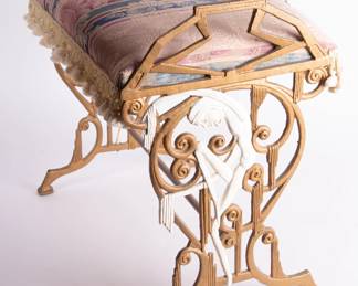 Lot 282 Art Deco Iron Stool