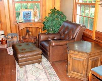 Ethan Allen Chair & Ottoman