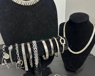 Assorted Silver Jewelry