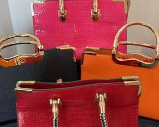Set of Four Colorful Handbags