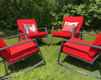 Aluminum Patio Rockers with SunRox Cushions 