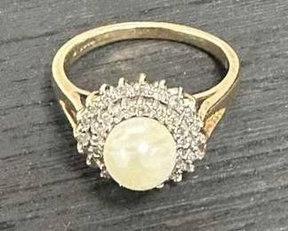 Gold 18kP Diamond Ring