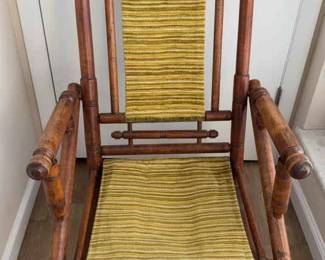 Antique Spring Rocker, Early Adirondack 