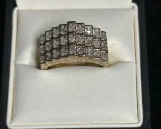 925 Gold Plated Diamond Ring 