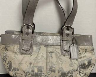 Coach Signature Horse Carriage Bag Grey