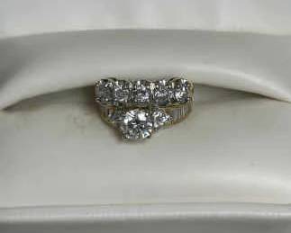 003 18k Diamond Engagement Ring 14k Diamond Wedding Band