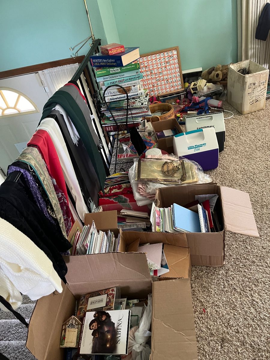 cards, scarves, books, misc