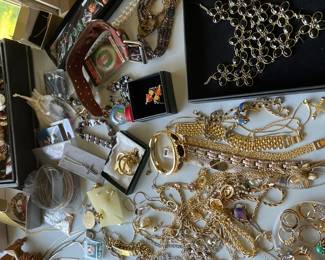 more jewelry, rings, necklaces, bracelets, watches