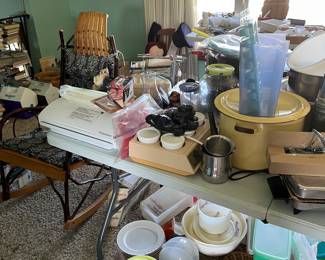 tupperware, enamel pot, yogurt maker