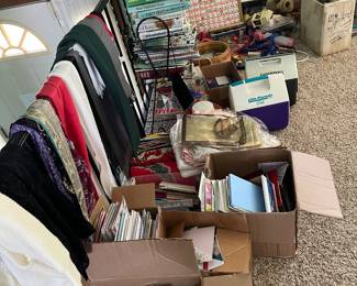cards, scarves, books, misc
