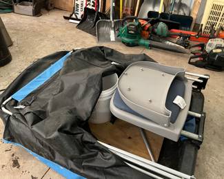 ice shanty, lawn equipment