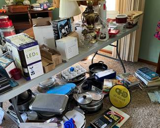 pots, pans, lamps