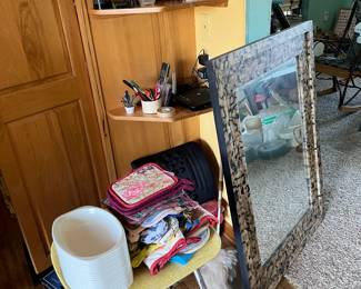 mirror, vintage stool/seat