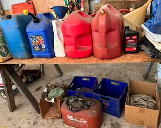 gas cans, kerosene cans