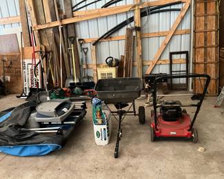 ice shanty, lawn equipment
