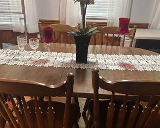 DINING TABLE & SIX CHAIRS