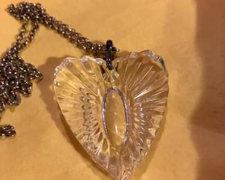 Waterford heart and sterling necklace