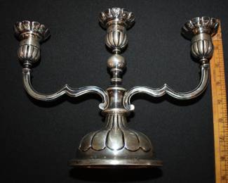 pair sterling candelabra