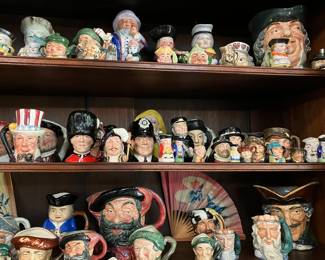 Toby jugs, mostly Royal Doulton