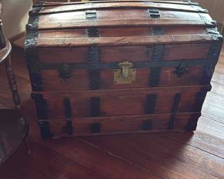 Antique Flat-Top Trunk