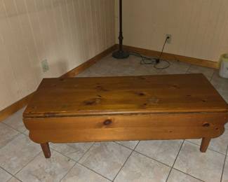 Midcentury Pine Drop Leaf Coffee Table