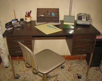 Vintage desk and office items