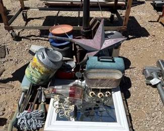 1094 Mirror, Decanter, Steam Mop, Tackle Box, Milk Jug