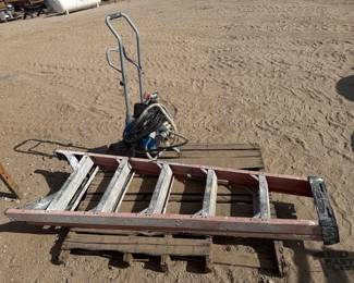 2340 A Frame Ladder and Airless Sprayer