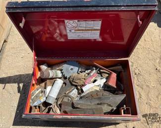 2322 Utility Box, Saw Blades, Locks, Scrap Metal and More