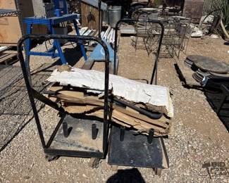 1012 2 Metal Push Carts