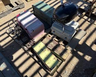 2480 3 Small Tool Boxes, Small Charcoal Bbq, Weekend Power Washer