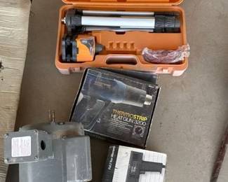 2146 Baldor Industrial Motor, 2 Drills, Heat Gun and Hot Shot Leveler