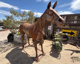 18 Sheet Metal Horse Sculpture