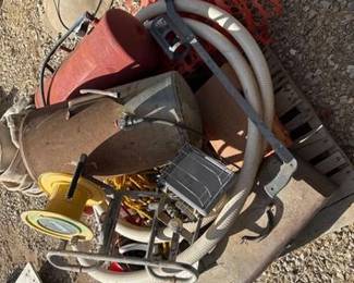 2514 2 Air Tanks, Crate of Misc Tools, Small Tool Box